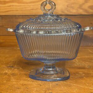 Vintage Indiana Laced Edged Candy Dish w/Lid